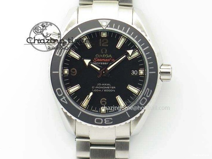 0507 Planet Ocean SS Bp Maker 45mm Black Bezel On SS Bracelet A OnTrend 8218